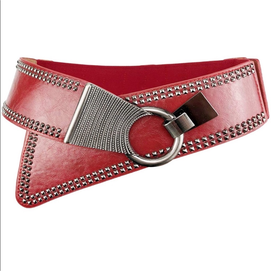 Waist Belt Elastic Stretch Cinch Belts With Interlock Buckle